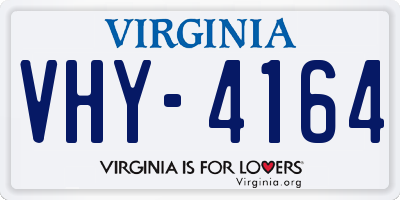 VA license plate VHY4164