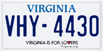 VA license plate VHY4430