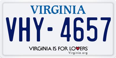 VA license plate VHY4657