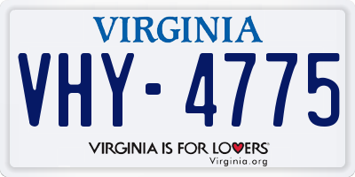 VA license plate VHY4775