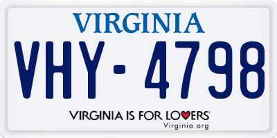 VA license plate VHY4798