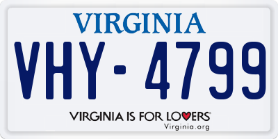 VA license plate VHY4799