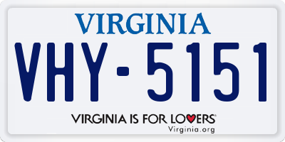 VA license plate VHY5151