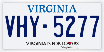 VA license plate VHY5277