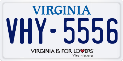 VA license plate VHY5556