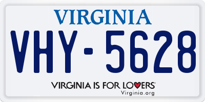 VA license plate VHY5628