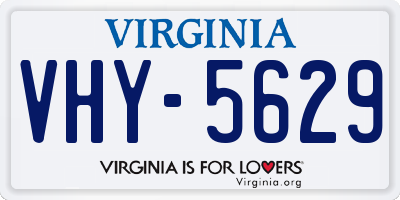 VA license plate VHY5629