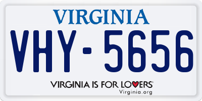 VA license plate VHY5656