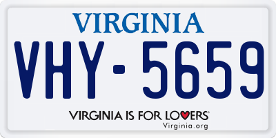 VA license plate VHY5659