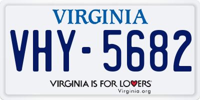 VA license plate VHY5682