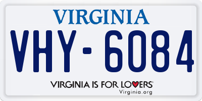 VA license plate VHY6084