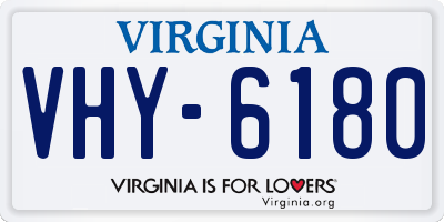 VA license plate VHY6180