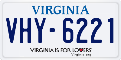VA license plate VHY6221