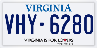 VA license plate VHY6280