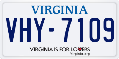 VA license plate VHY7109