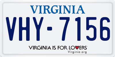 VA license plate VHY7156