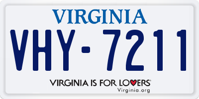 VA license plate VHY7211