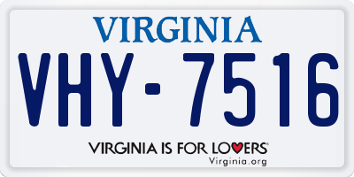 VA license plate VHY7516