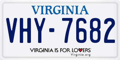 VA license plate VHY7682