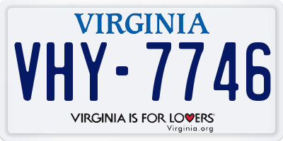 VA license plate VHY7746
