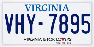 VA license plate VHY7895