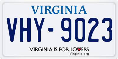 VA license plate VHY9023