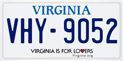 VA license plate VHY9052