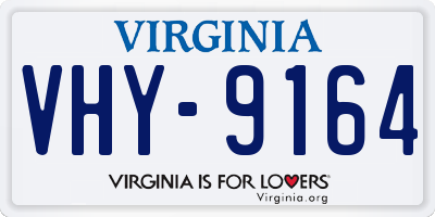 VA license plate VHY9164