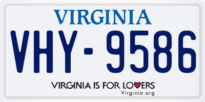 VA license plate VHY9586