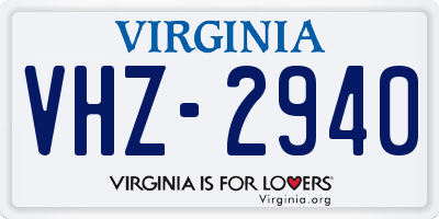 VA license plate VHZ2940