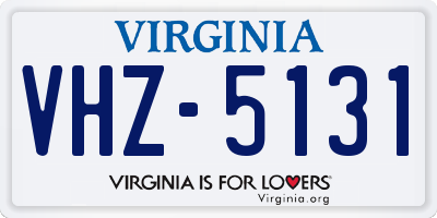 VA license plate VHZ5131