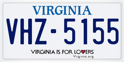 VA license plate VHZ5155
