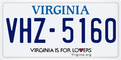 VA license plate VHZ5160