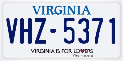 VA license plate VHZ5371