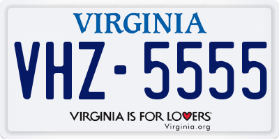 VA license plate VHZ5555