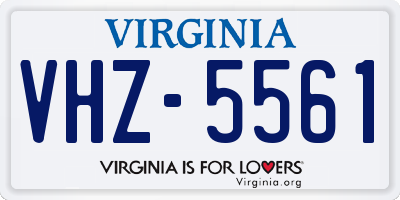 VA license plate VHZ5561