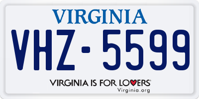 VA license plate VHZ5599