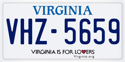 VA license plate VHZ5659