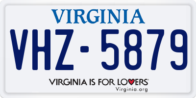 VA license plate VHZ5879