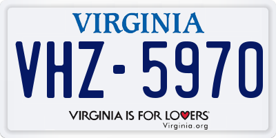 VA license plate VHZ5970
