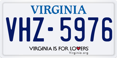 VA license plate VHZ5976