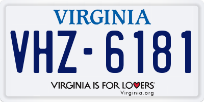 VA license plate VHZ6181