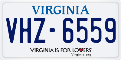 VA license plate VHZ6559