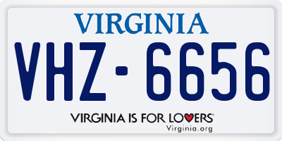 VA license plate VHZ6656