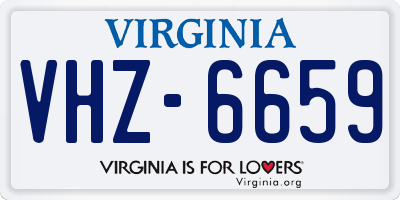 VA license plate VHZ6659