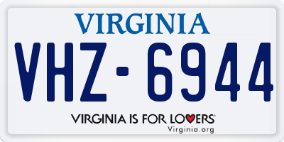 VA license plate VHZ6944