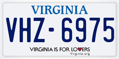 VA license plate VHZ6975