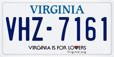 VA license plate VHZ7161
