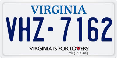 VA license plate VHZ7162