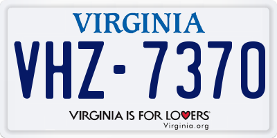 VA license plate VHZ7370